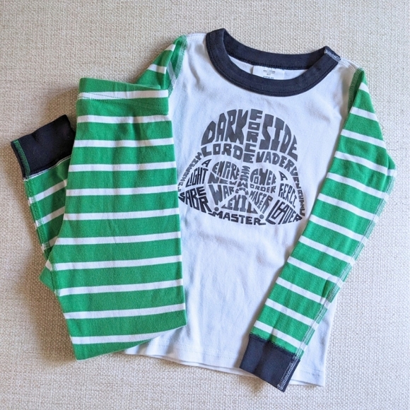 Hanna Andersson Star Wars Darth Vader Pajamas Set Shirt Bottoms Long Johns 110/5 - Picture 1 of 2
